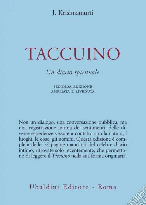 Ultima Occasione Taccuino. Un diario spirituale