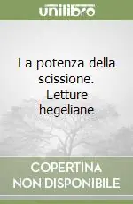 La potenza della scissione. Letture hegeliane Professionale