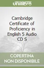 Cambridge Certificate of Proficiency in English 5 Audio CD S Promozione