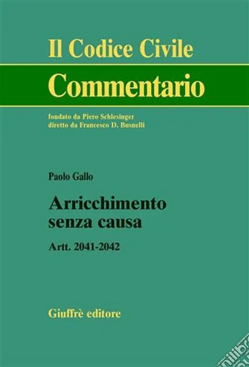 Compra Adesso Arricchimento senza causa. Artt. 2041-2042