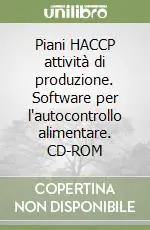 Più Venduto Piani HACCP attività di produzione. Software per l‘autocontrollo alimentare. CD-ROM