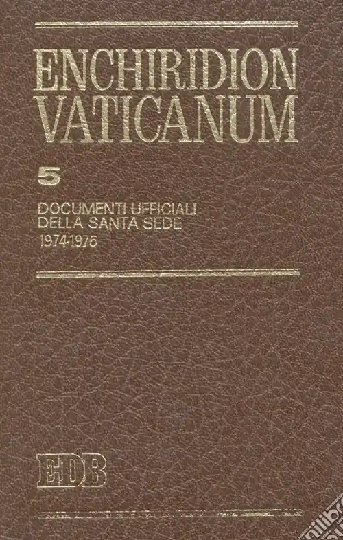 A Buon Prezzo Enchiridion Vaticanum. Vol. 5 Documenti ufficiali della Santa Sede (1974-1976)