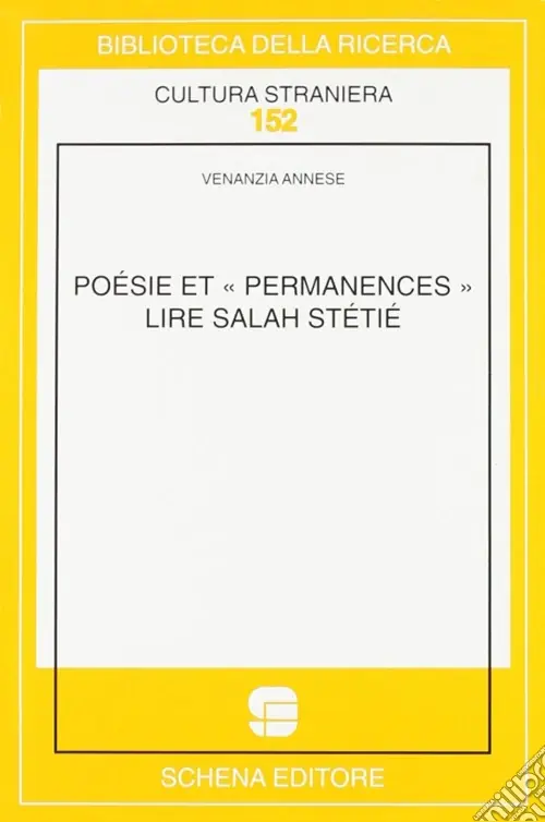 Economico Poésie et «permanences». Lire Salah Stétié