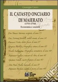 Ultima Occasione Il catasto onciario di Maierato (1753-1754). Economia e società