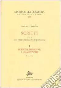 Scritti. Ricerche medievali e umanistiche. Vol. 1 Compra Adesso