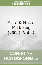 Professionale Micro & Macro Marketing (2008). Vol. 3