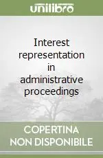 Interest representation in administrative proceedings Novità