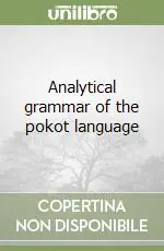 Più Venduto Analytical grammar of the pokot language