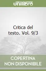 Di Tendenza Critica del testo. Vol. 9/3