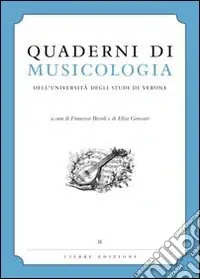 Spedito Oggi Quaderni di Musicologia dell‘università degli studi di Verona