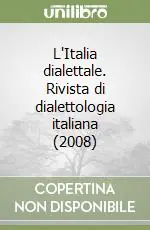 L‘Italia dialettale. Rivista di dialettologia italiana (2008) Sconto