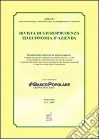 Rivista di giurisprudenza ed economia d‘azienda (2007). Vol. 2 Compra Online
