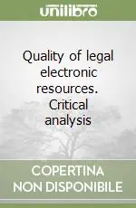 Quality of legal electronic resources. Critical analysis Nuovo Arrivo