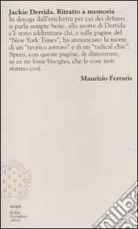 Jackie Derrida. Ritratto a memoria Di Tendenza