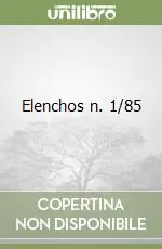 Non Perdere Elenchos n. 1/85