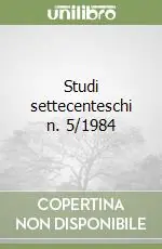 Studi settecenteschi n. 5/1984 Saldi