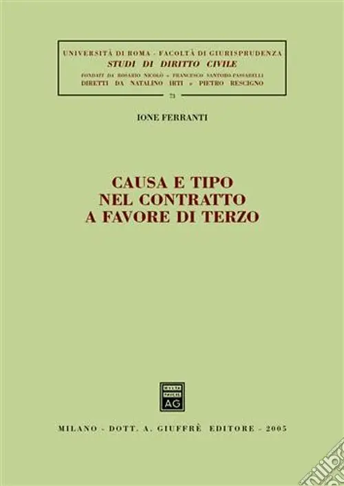 Spedito Oggi Causa e tipo nel contratto a favore di terzo