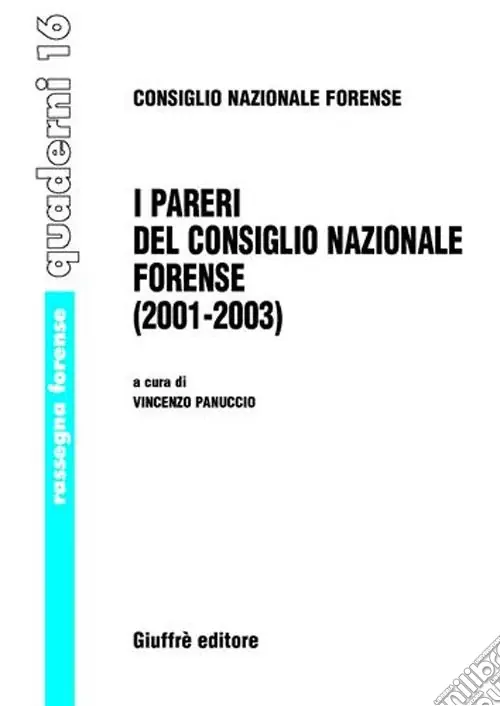 Occasione I pareri del Consiglio nazionale forense (2001-2003)