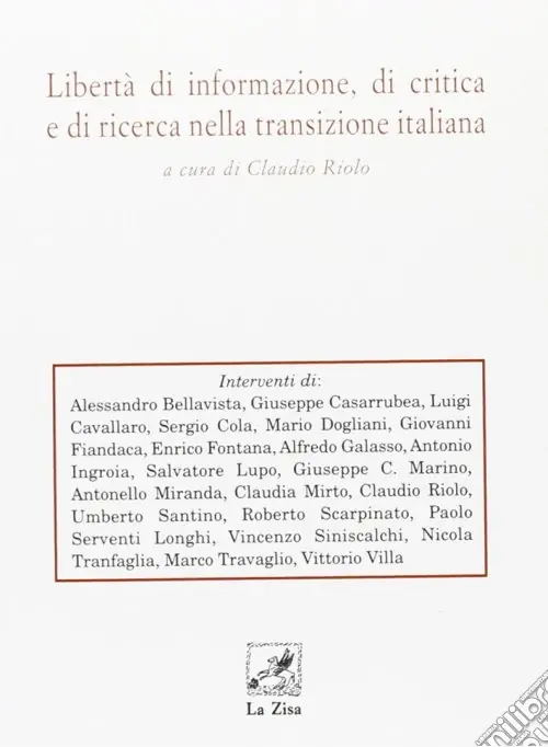 Libertà di informazione, di critica e di ricerca nella transizione italiana Spedizione Espresso