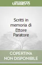 Scritti in memoria di Ettore Paratore Saldi