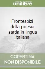 Spedito Oggi Frontespizi della poesia sarda in lingua italiana