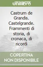Novità Castrum de Grandis. Castelgrande. Frammenti di storia, di cronaca, di ricordi