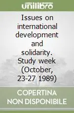 Issues on international development and solidarity. Study week (October, 23-27 1989) Sconto