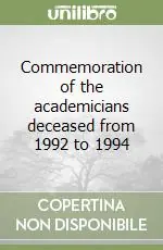 Commemoration of the academicians deceased from 1992 to 1994 Prezzo Conveniente