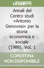 Compra Adesso Annali del Centro studi «Antonio Genovesi» per la storia economica e sociale (1988). Vol. 1