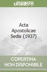 Acta Apostolicae Sedis (1937) Affare