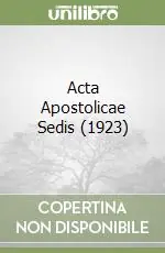 Acta Apostolicae Sedis (1923) Ultimissimo Modello