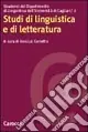 Offerta Del Giorno Studi di linguistica e di letteratura