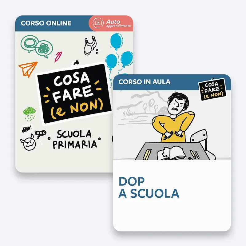 Corso Cosa fare e non alla scuola primaria + Corso DOP a scuola Saldi