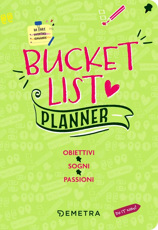 Ultimissimo Modello Bucket List. Planner Obiettivi, sogni, passioni