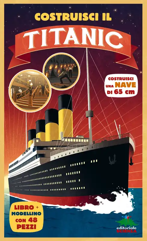Ultime Pezzi Costruisci il Titanic Costruisci una nave di 65cm – Libro + modellino con 48 pezzi