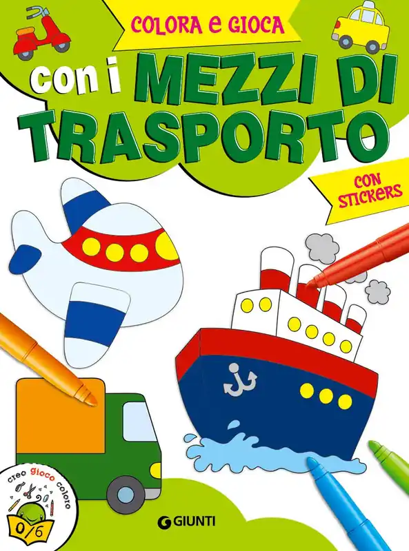 Compra Online Colora e gioca con i mezzi di trasporto (con stickers)