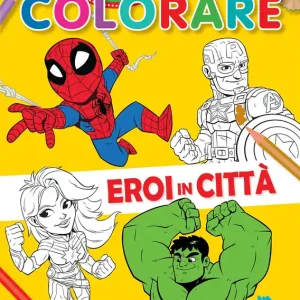 Primo album da colorare Marvel Super Hero Adventures Eroi in città Esclusivo