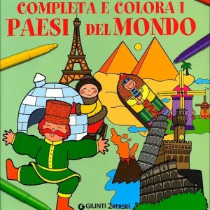 Non Perdere Completa e colora i paesi del mondo Primi albi da colorare