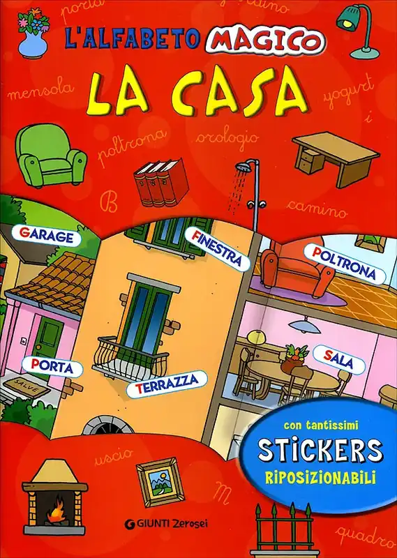 L‘alfabeto magico. La casa con tantissimi Stickers riposizionabili Economico