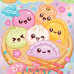 Lucky Dumpling. Cozy coloring Offerta Lampo