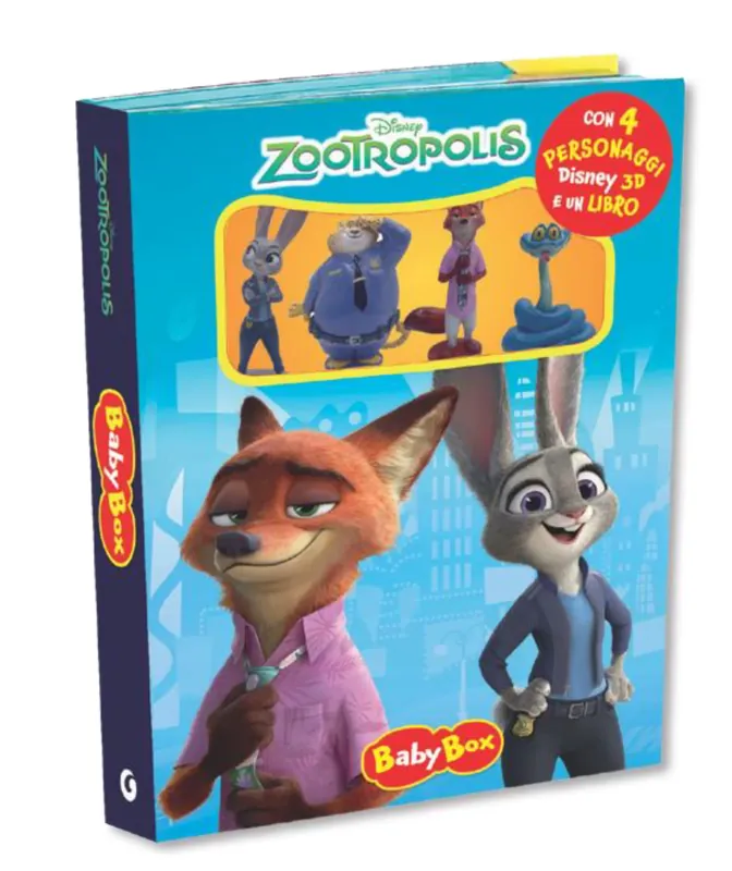 Ultimissimo Modello Zootropolis Baby Box. Con 4 personaggi 3d e libro